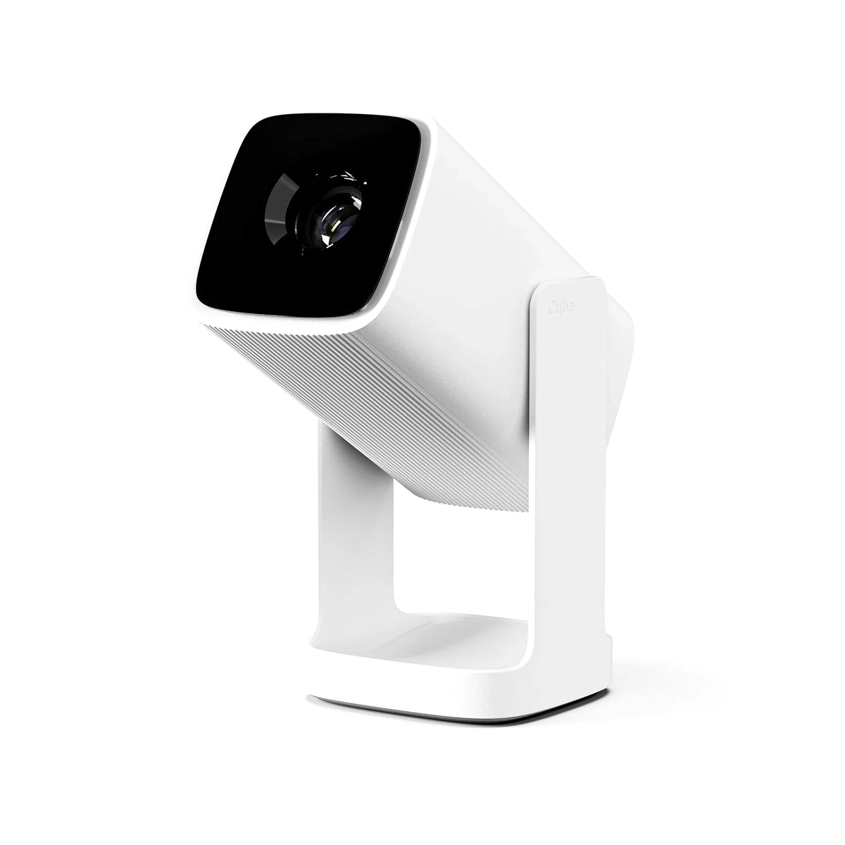 Wanbo Cube 1 projector in het wit opengeklapt op witte achtergrond