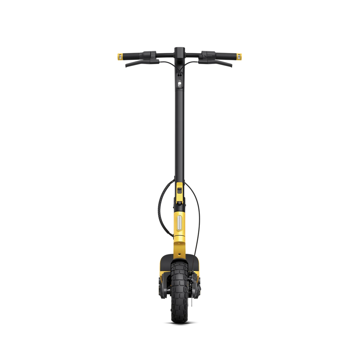 Vooraanzicht van de Xiaomi Electric Scooter 6 Ultra op witte achtergrond