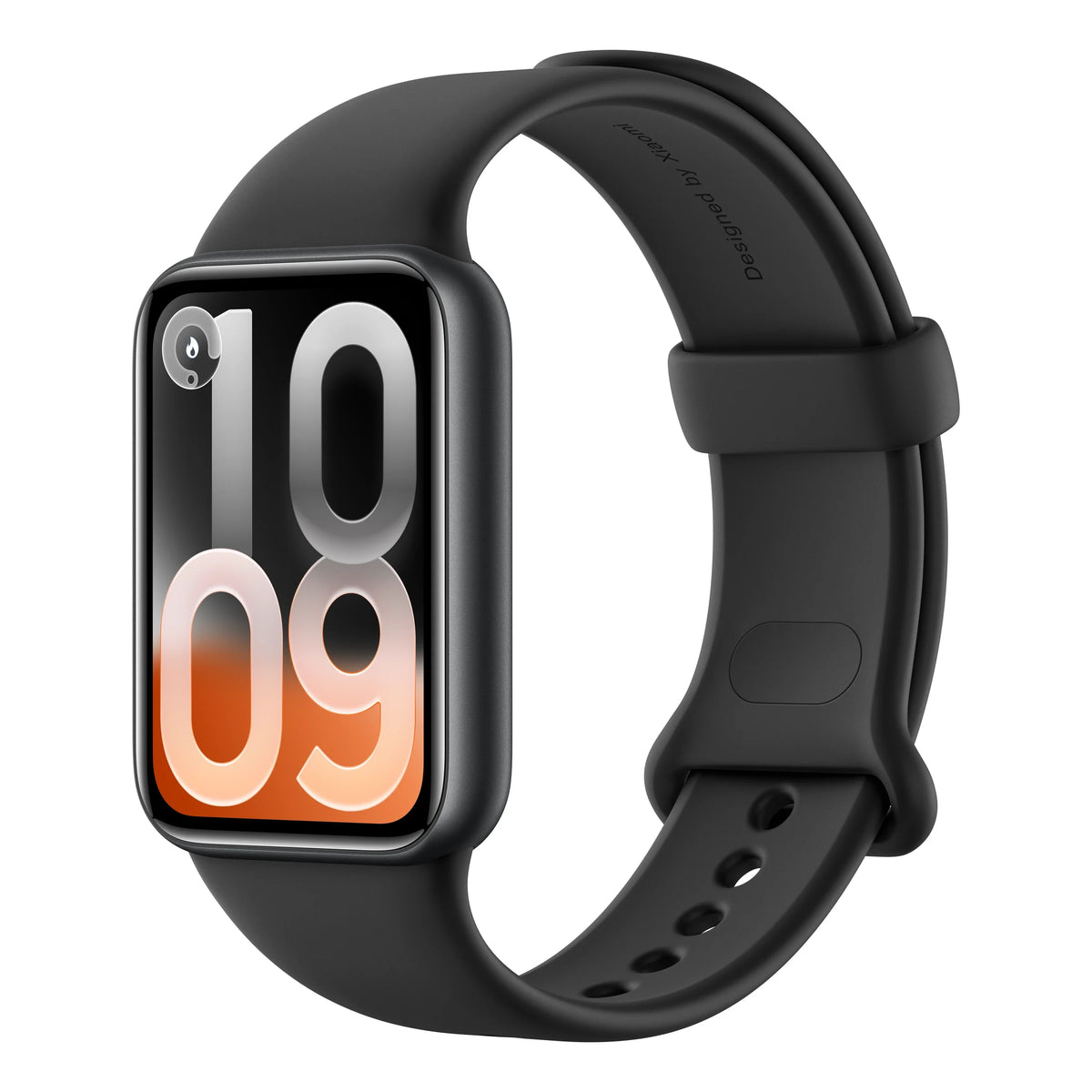 Xiaomi Smart Band 10 Pro in het zwart schuin van rechtsvoor