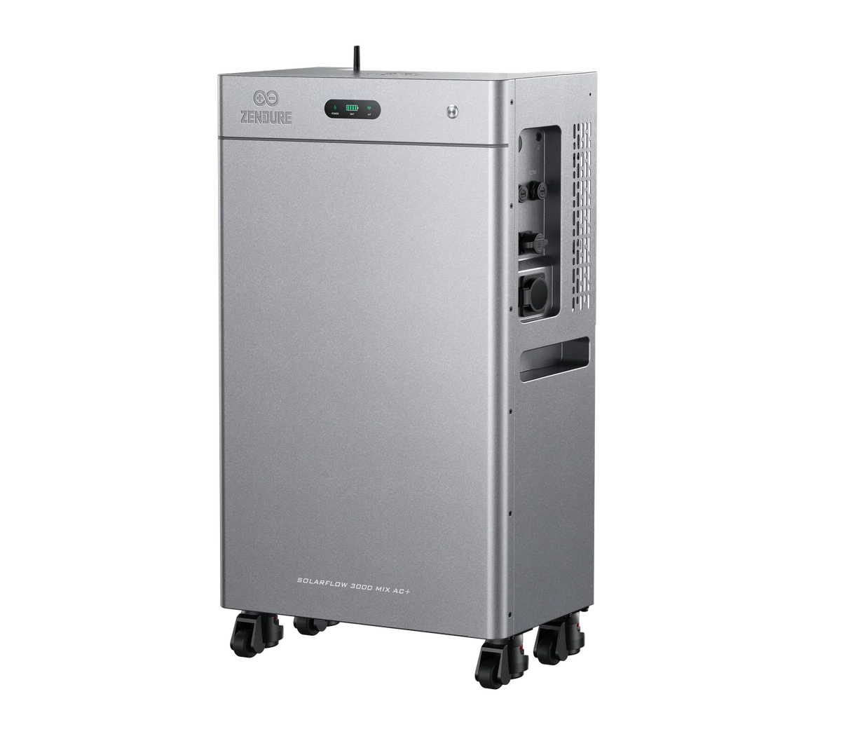 Zijaanzicht rechts van de Zendure SolarFlow 3000 Mix AC+