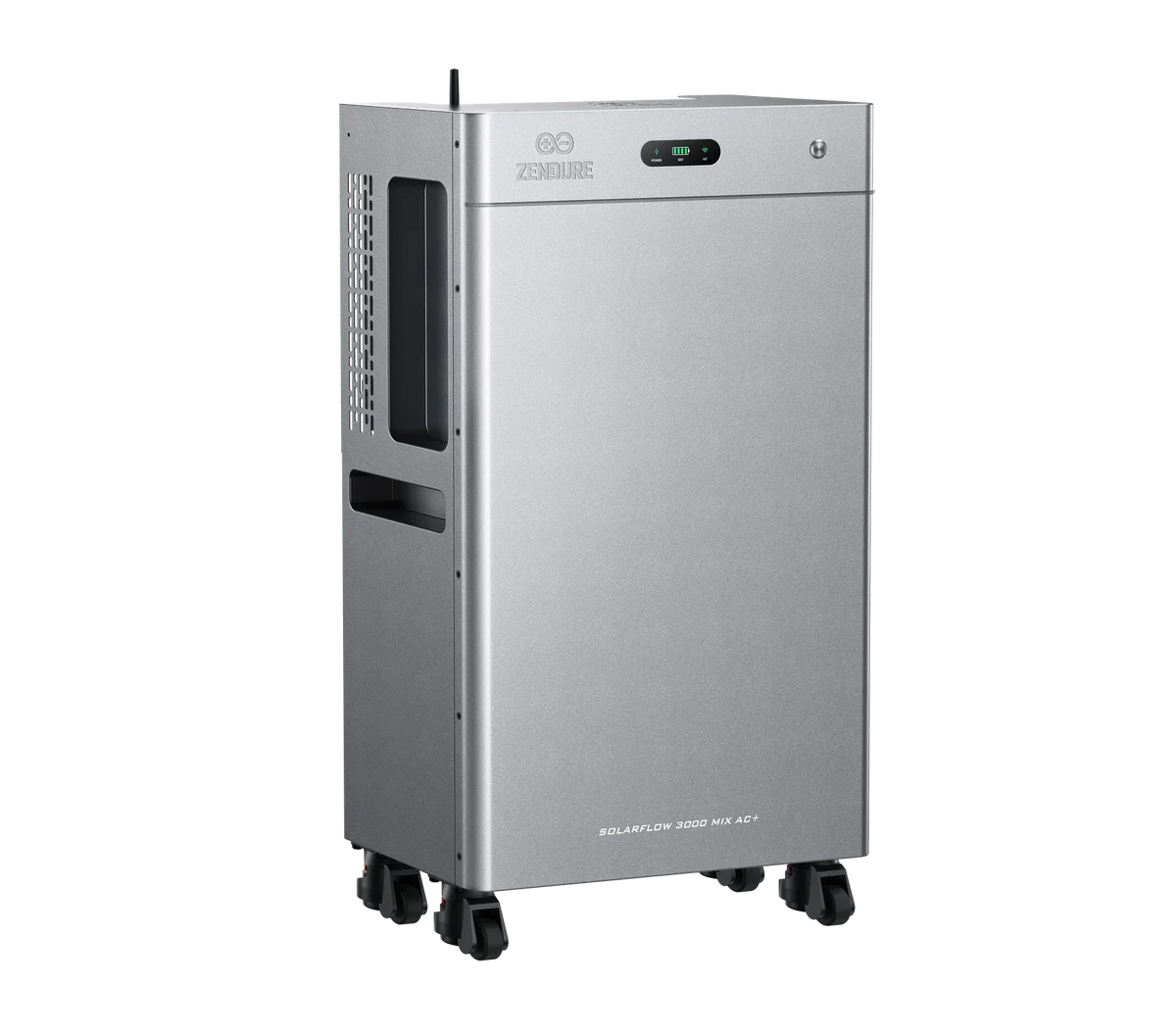 Zijaanzicht links van de Zendure SolarFlow 3000 Mix AC+