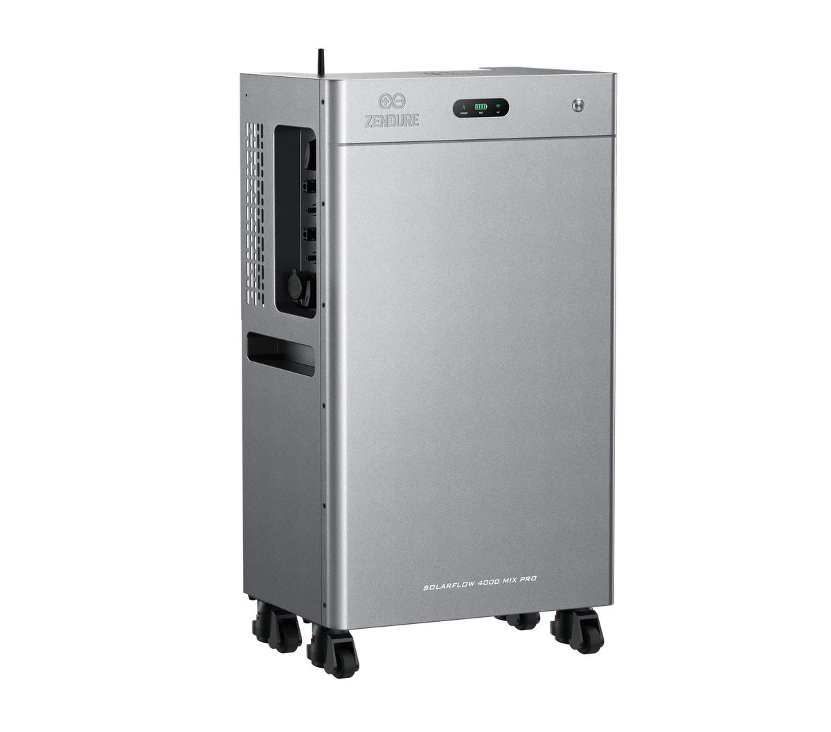 Zijaanzicht links van de Zendure SolarFlow 4000 Mix Pro