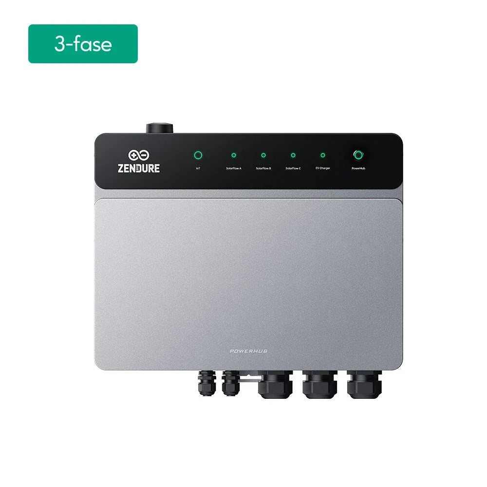 Zendure SolarFlow PowerHub 3 fase vooraanzicht op witte achtergrond