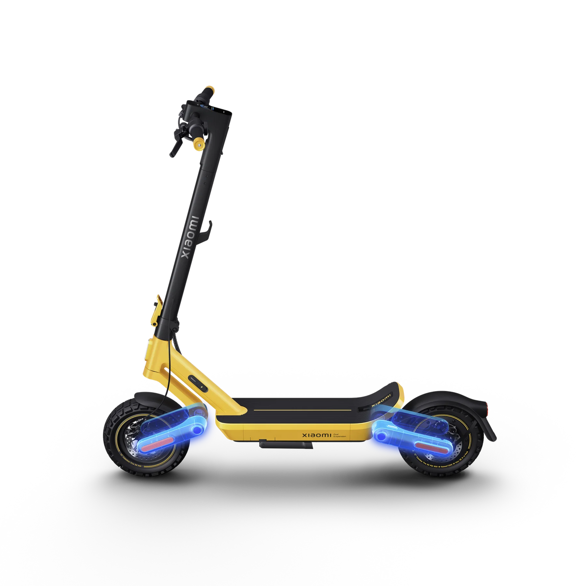Swingarm vering voor en achter op de Xiaomi Electric Scooter 6 Ultra