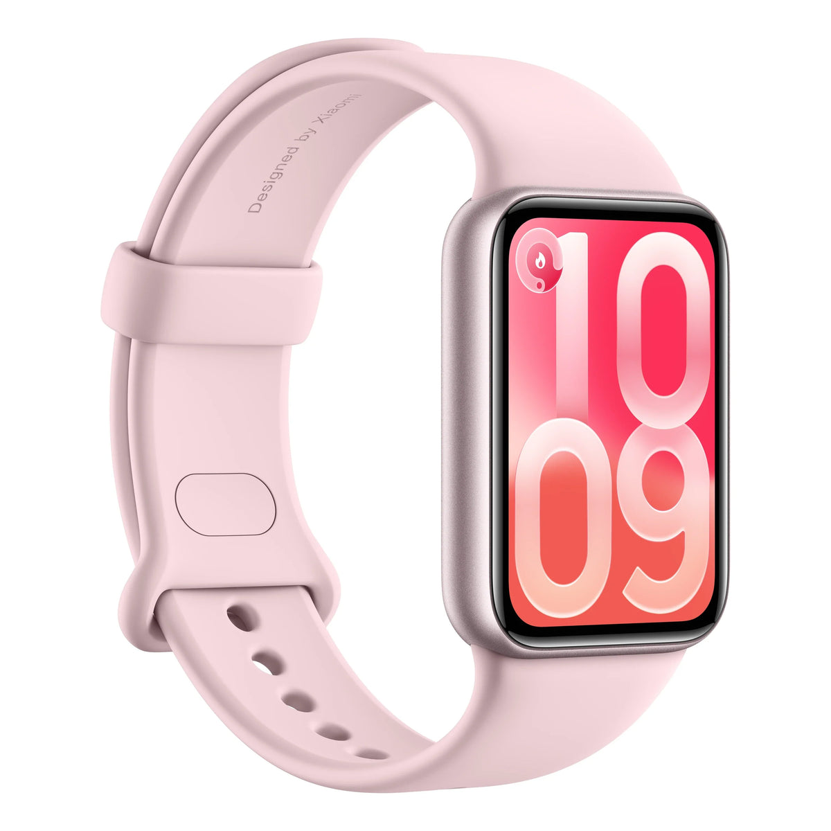 Xiaomi Smart Band 10 Pro in het roze schuin van linksvoor