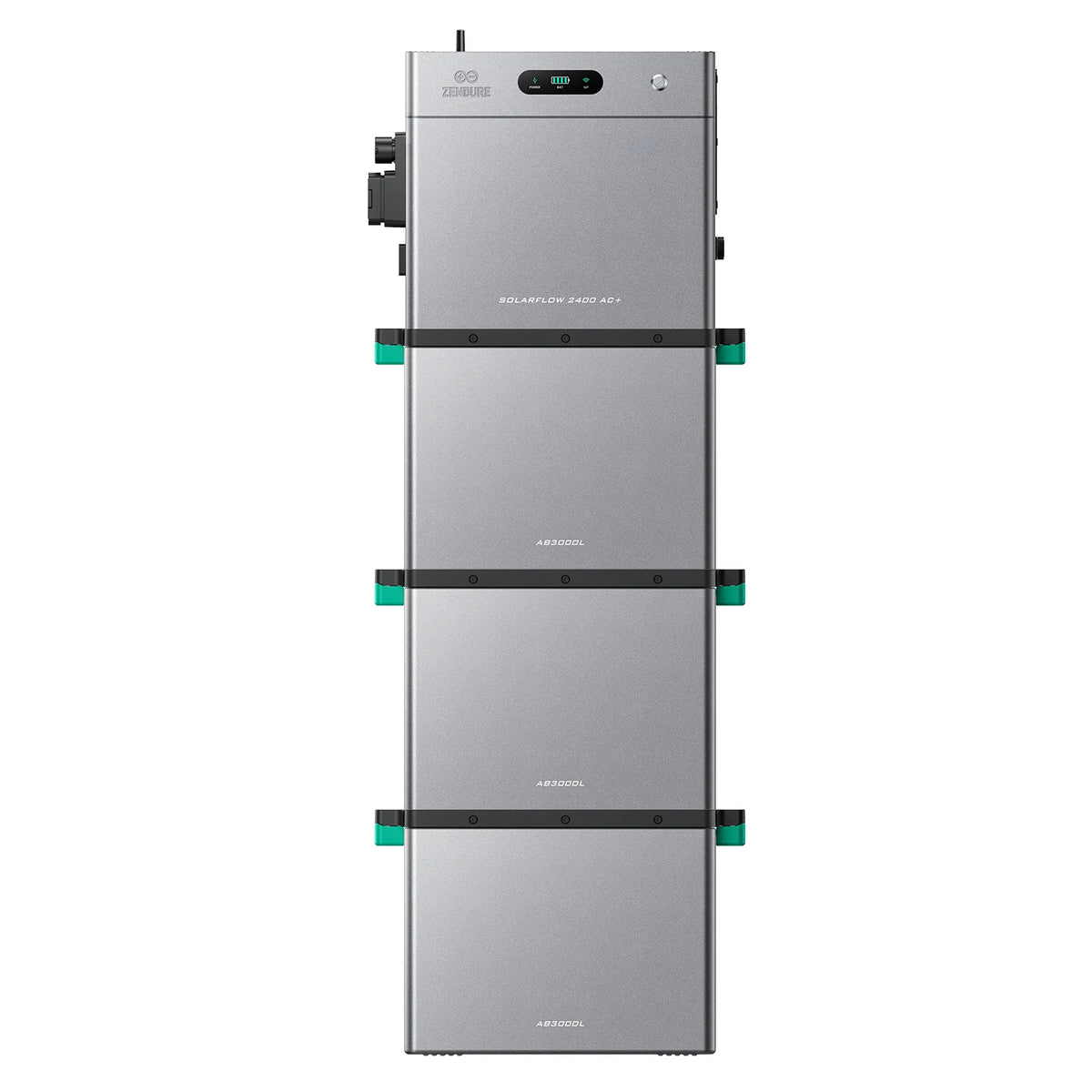 Zendure SolarFlow 2400 AC+ met drie AB3000L uitbreidingsaccu's