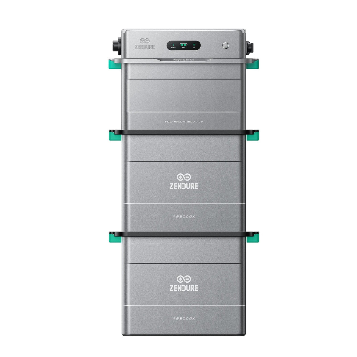 Zendure SolarFlow 1600 AC+ met twee AB2000X accupacks, samen 5,76 kWh