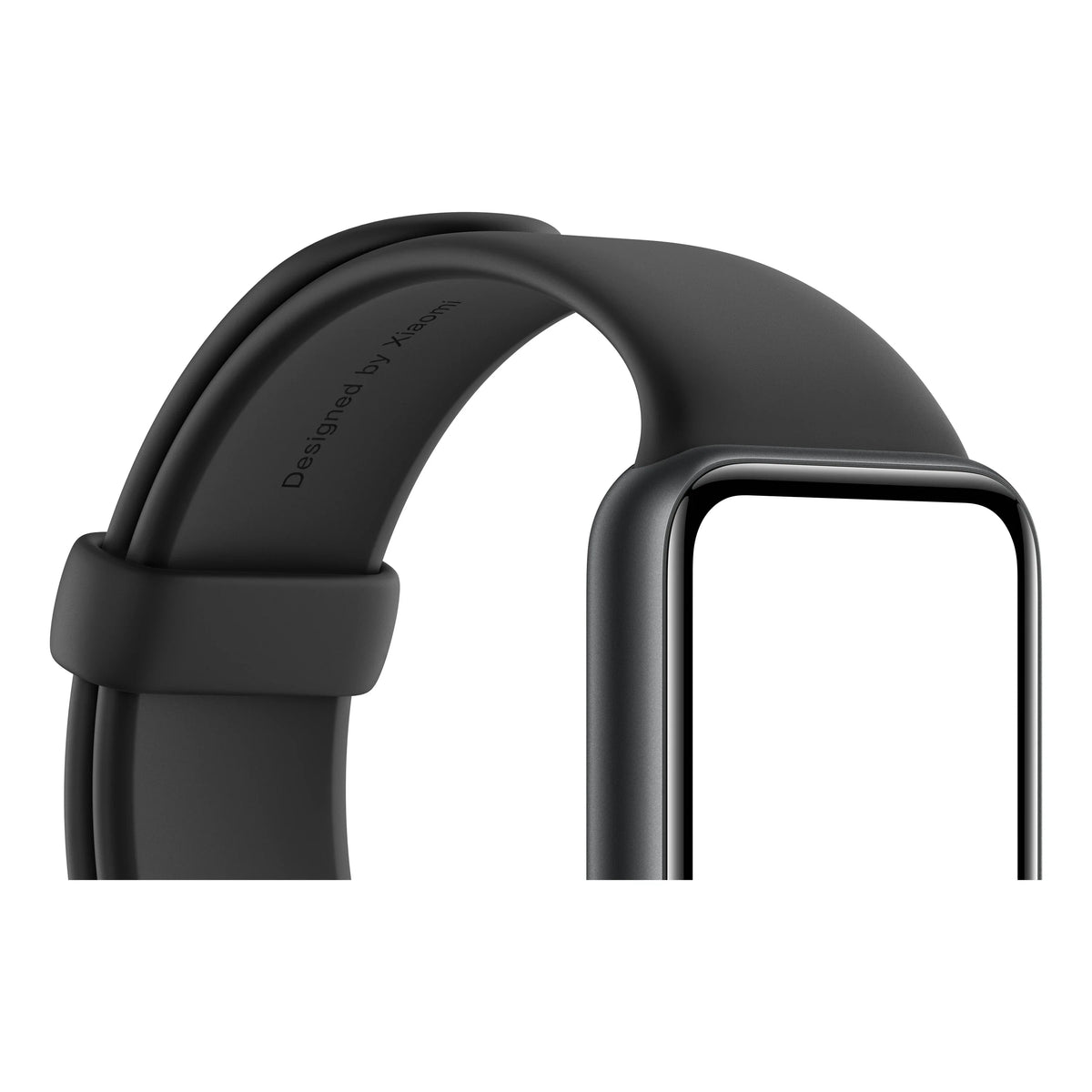 Xiaomi Smart Band 10 Pro in het zwart van linksvoor met leeg scherm