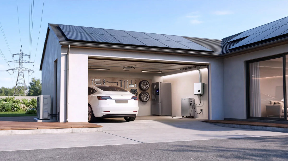 Noodstroom in de garage overdag met de Zendure SolarFlow 4000 Mix Pro