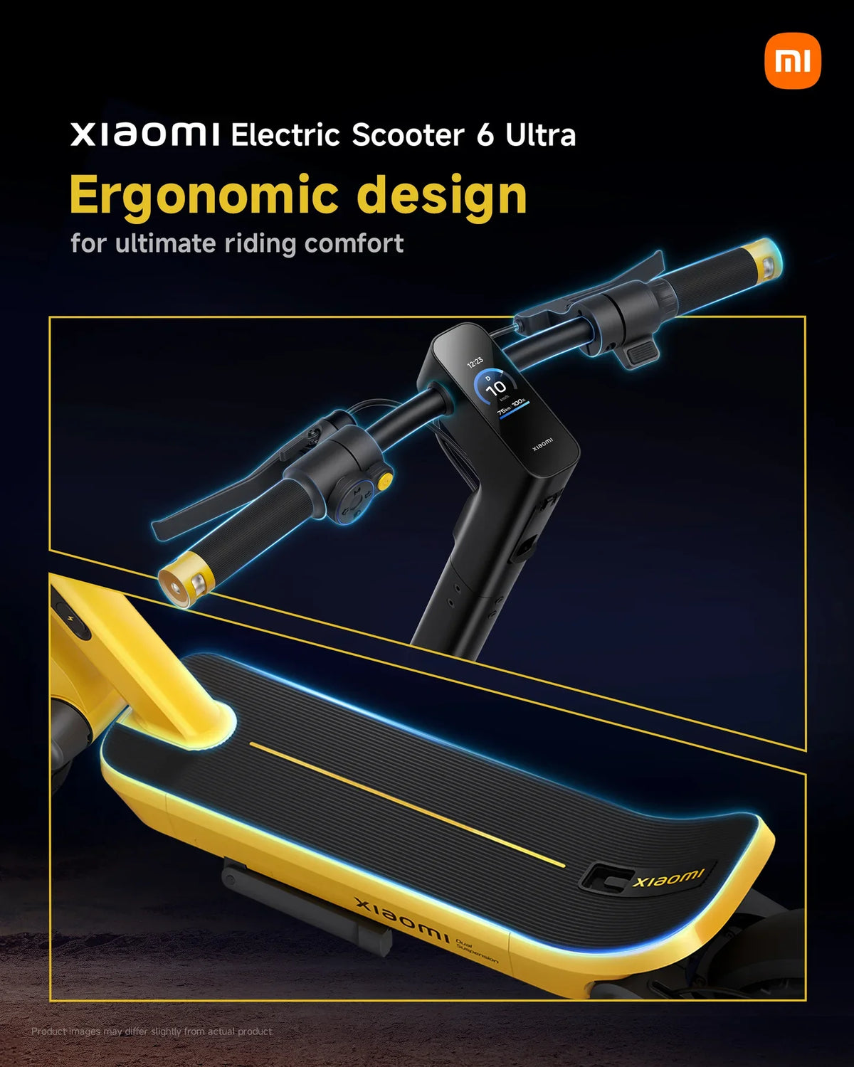 Ergonomisch stuur en brede treeplank van de Xiaomi Electric Scooter 6 Ultra