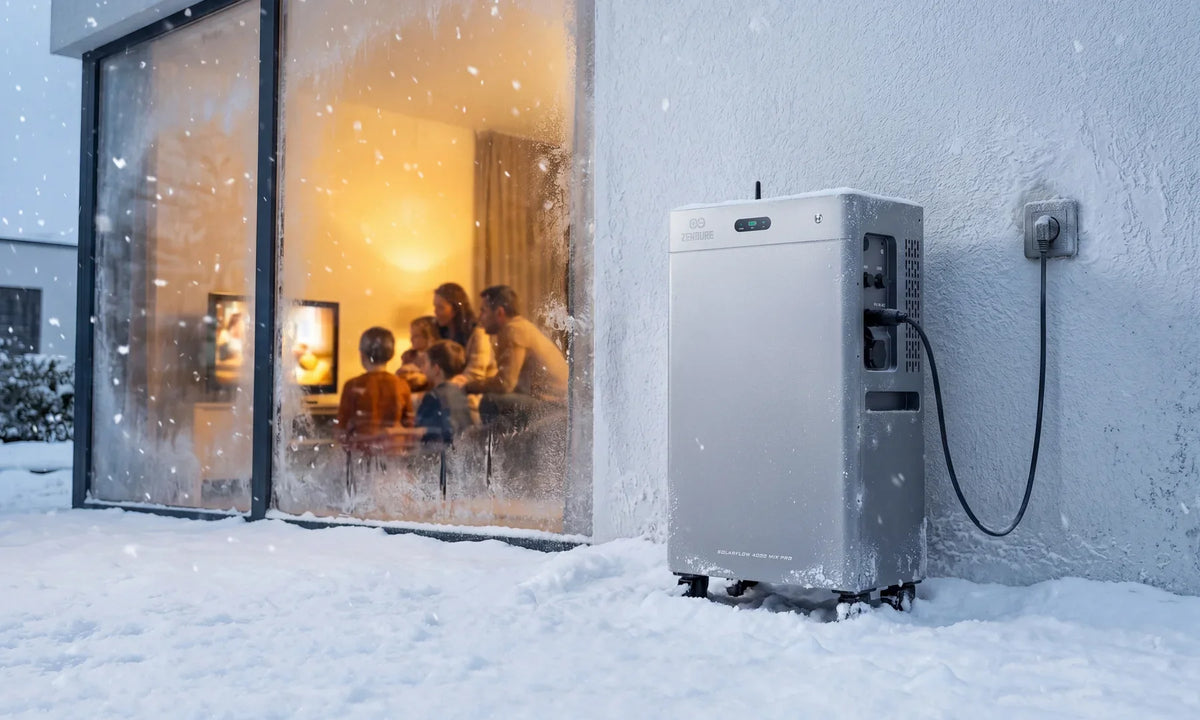 De Zendure SolarFlow 3000 Mix AC+ werkt van min 20 tot 55 graden Celsius