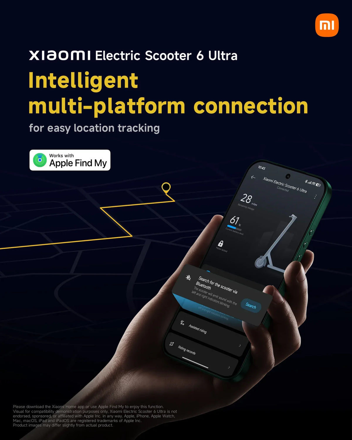 De Xiaomi Electric Scooter 6 Ultra koppelen met meerdere platforms via de Xiaomi Home app