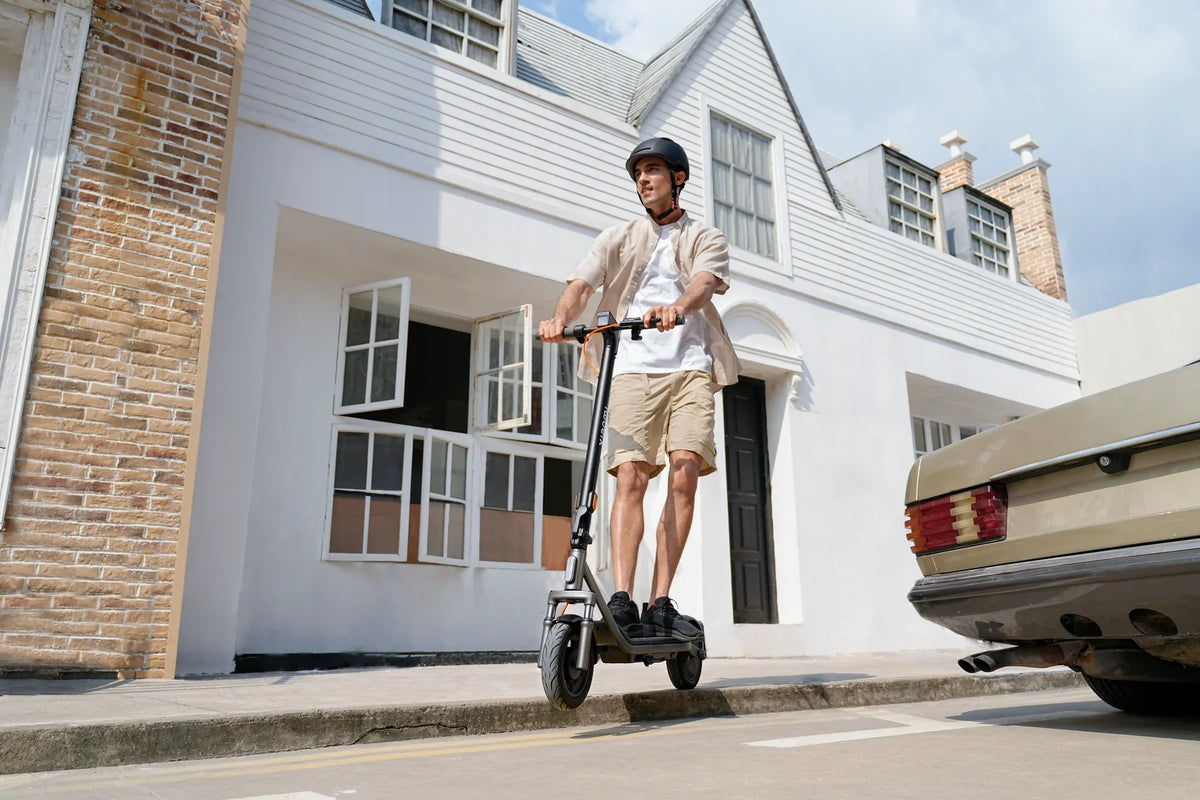 Schokdemping op oneffen wegdek met de Xiaomi Electric Scooter 6 Lite