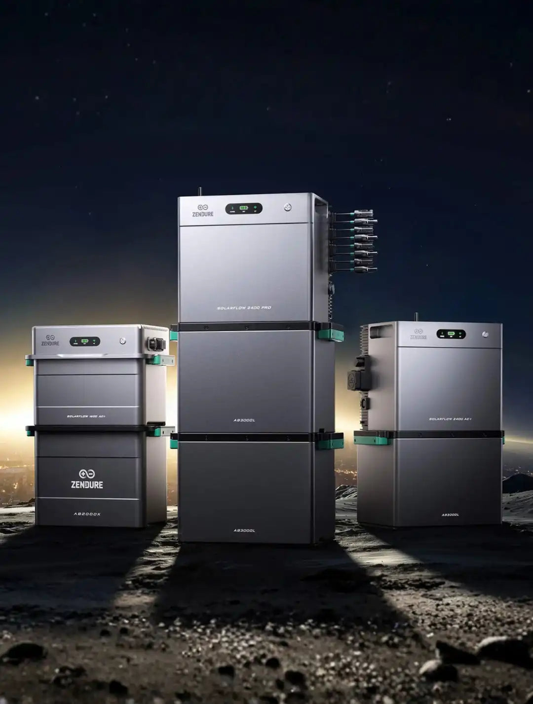Assortiment Zendure thuisbatterijen in verschillende capaciteiten en maten, geschikt voor zonnepanelen