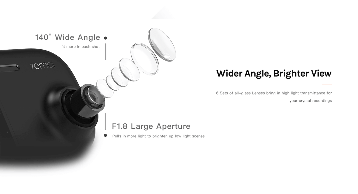 Xiaomi 70mai Rearview Mirror Dashcam