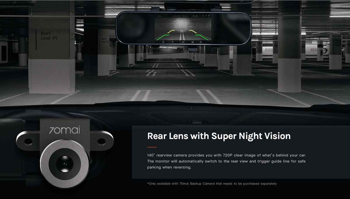 Xiaomi 70mai Rearview Mirror Dashcam