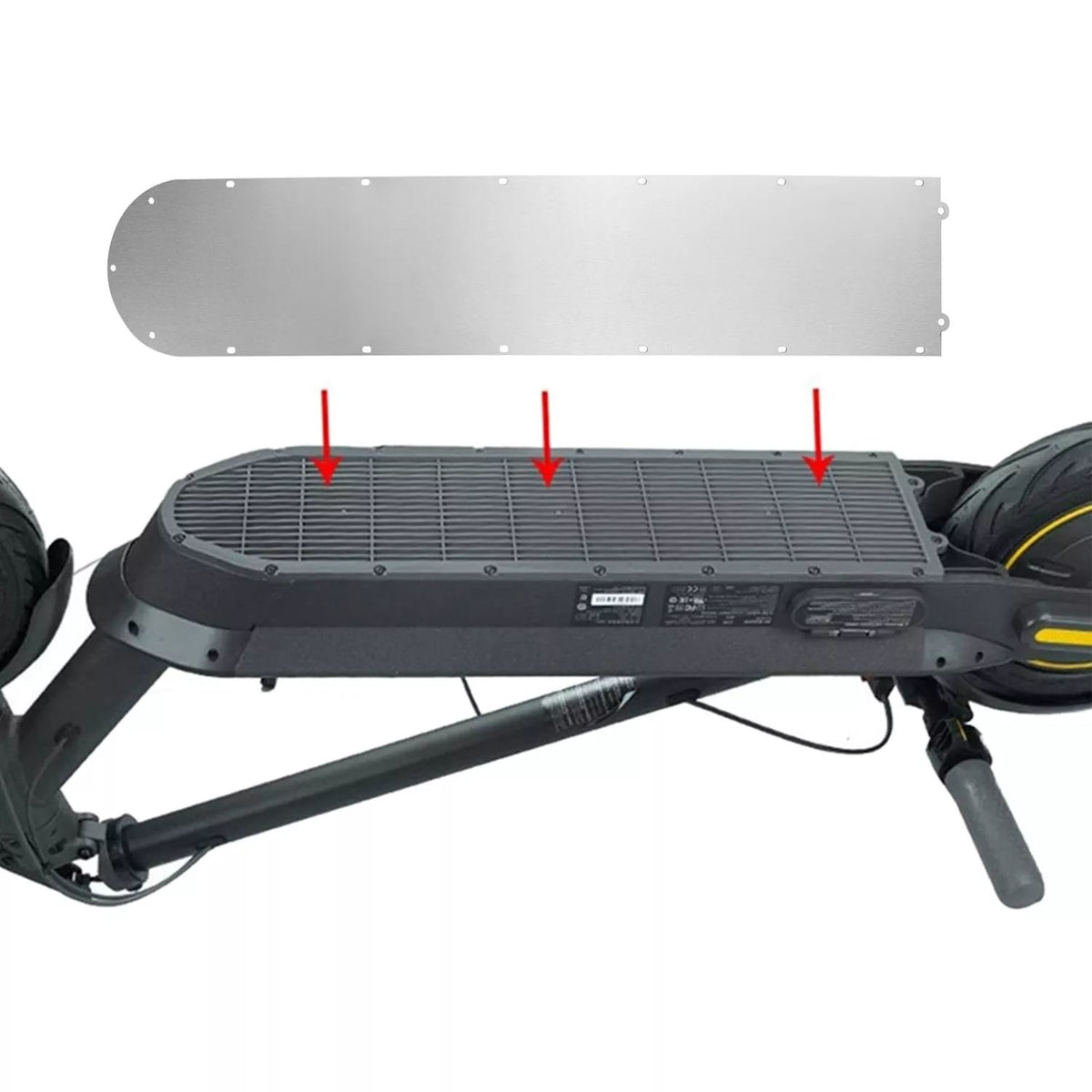 Plaque de recouvrement inférieure en acier inoxydable pour trottinette Xiaomi M365