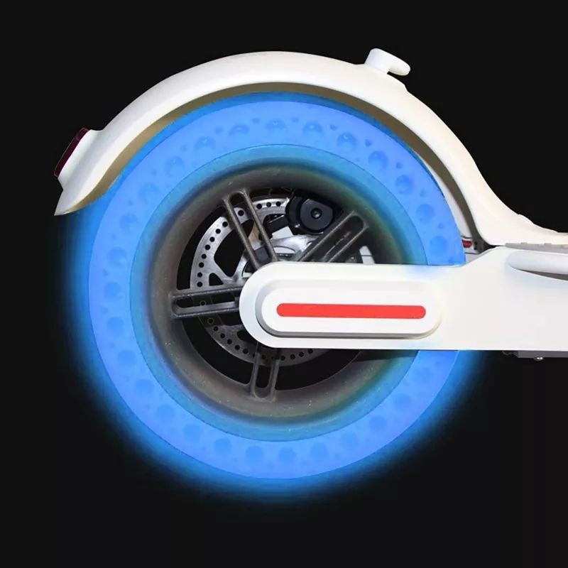 Pneu extérieur fluorescent en caoutchouc plein anti-crevaison pour trottinette Xiaomi M365