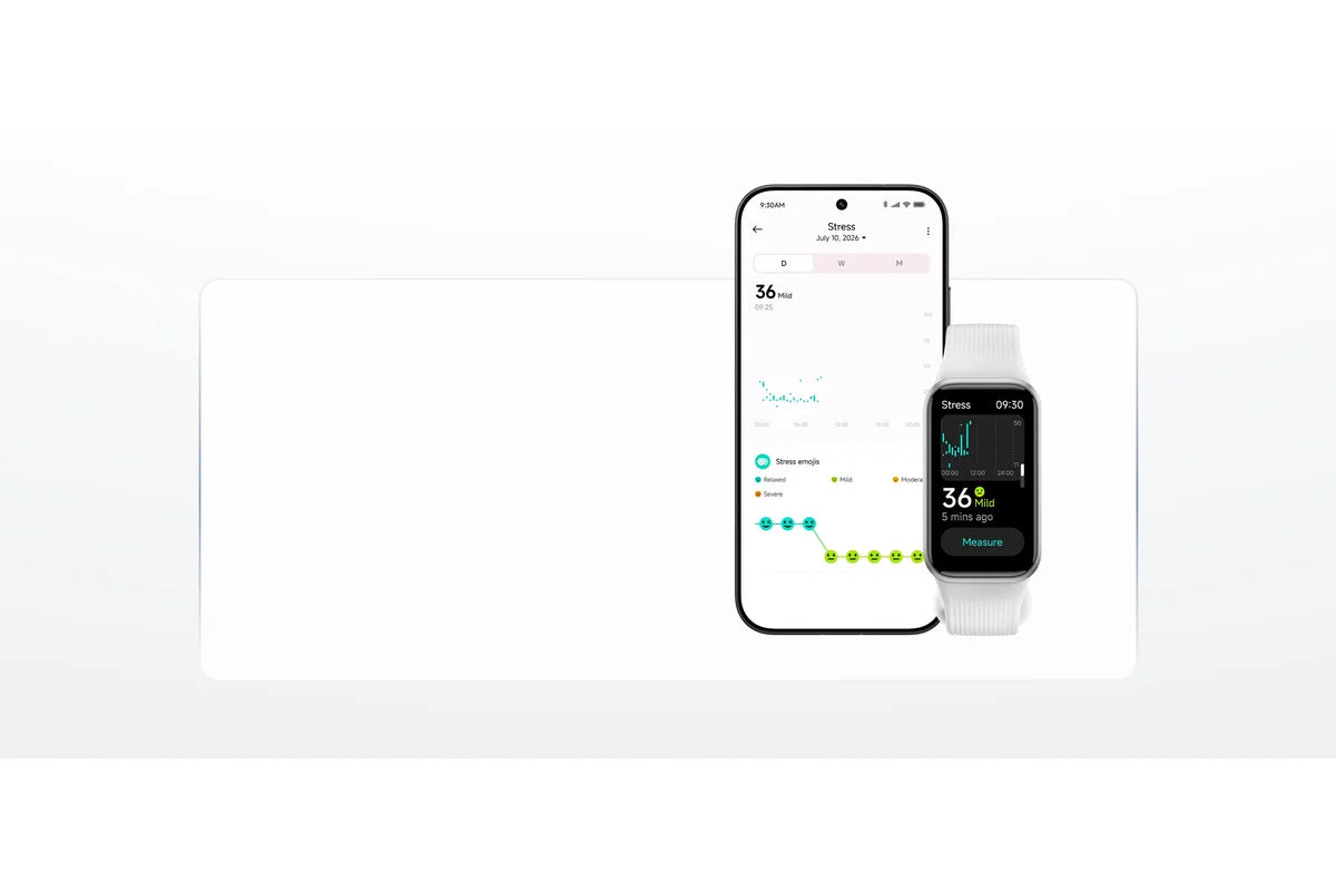 Xiaomi Smart Band 11 Active naast de Mi Fitness-app met gezondheidsdata